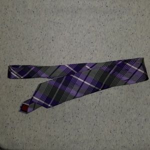 Alfani purple/gray/silver stripe tie
